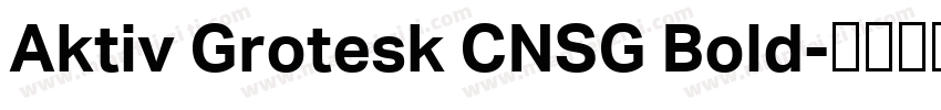 Aktiv Grotesk CNSG Bold字体转换
